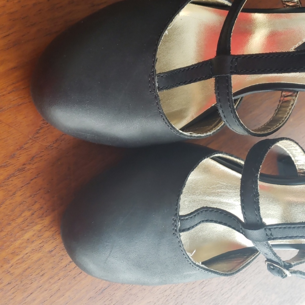 Seychelles Duty Calls Mary Jane Heels Black Leather Heels Size 7.5- EUC - Picture 7 of 7